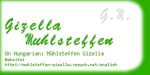 gizella muhlsteffen business card