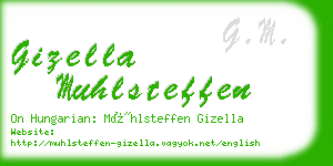 gizella muhlsteffen business card